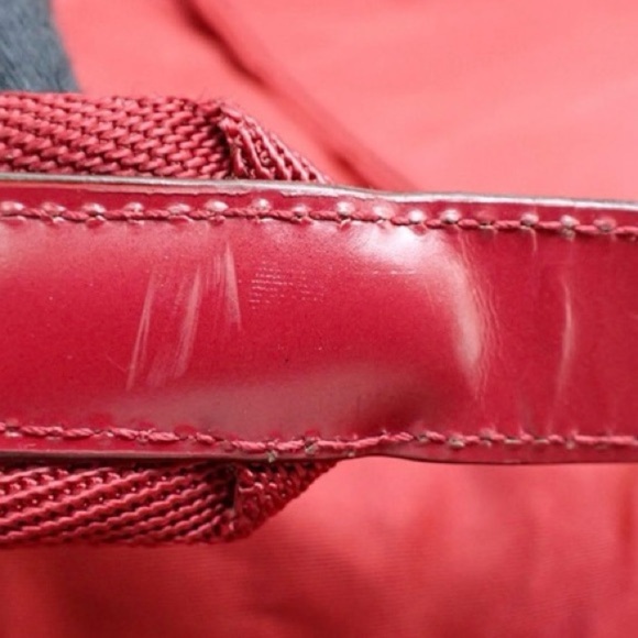 PRADA Red Nylon & Leather Triangle Backpack - Picture 15 of 15